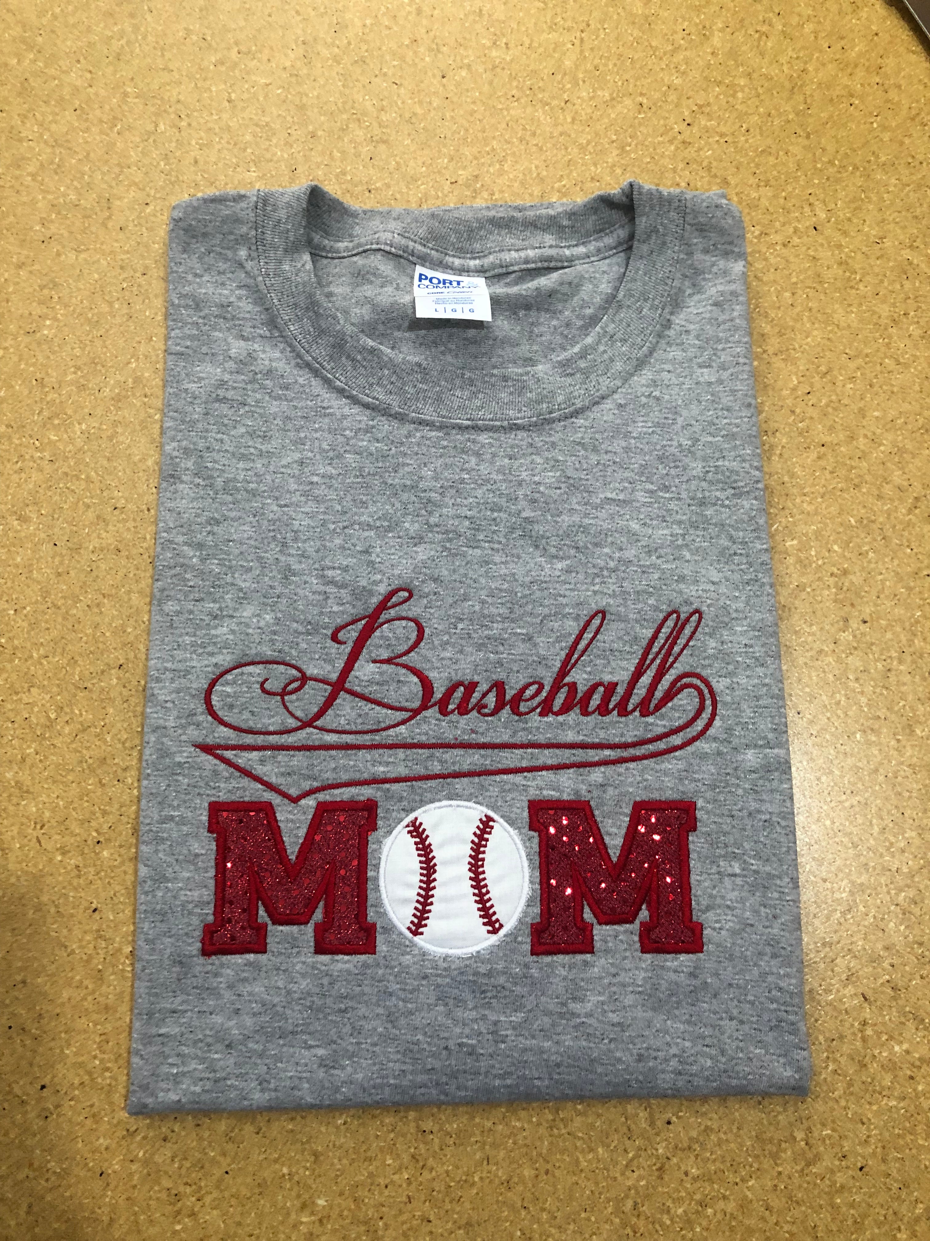 Baseball Mom T-shirt – Lovalli Embroidery