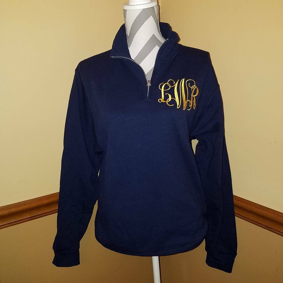 Monogrammed 1/4 Zip Pullover