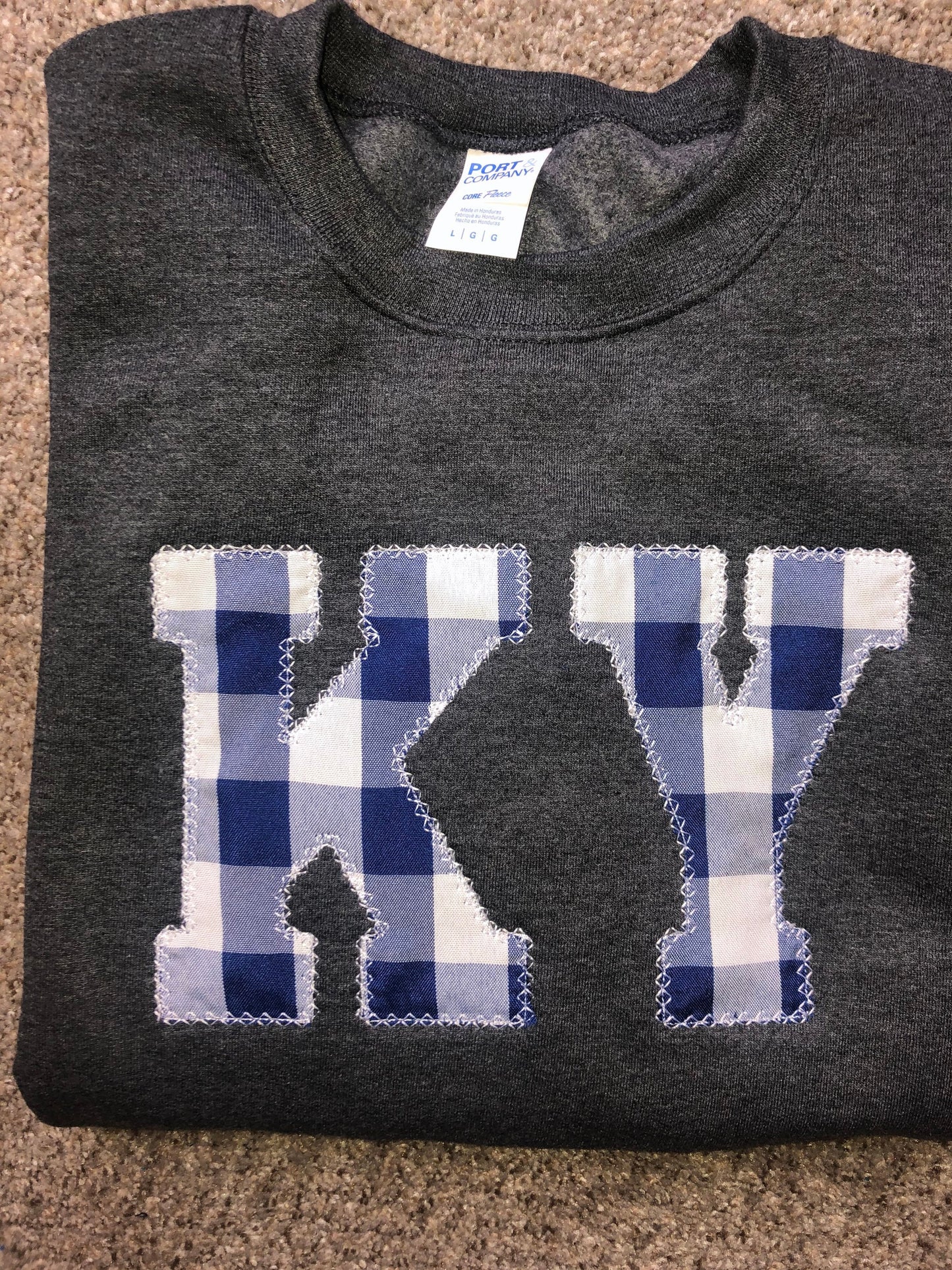 KY Checkered Crewneck