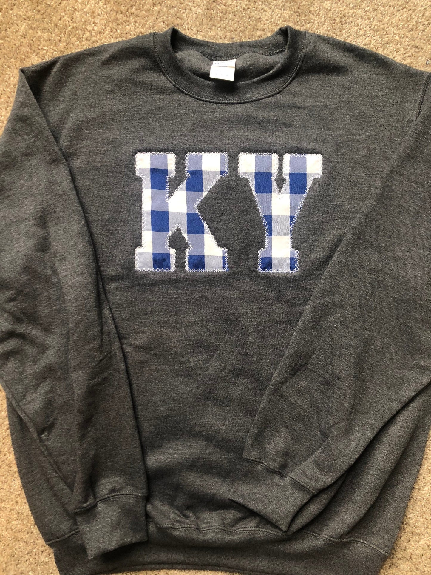 KY Checkered Crewneck