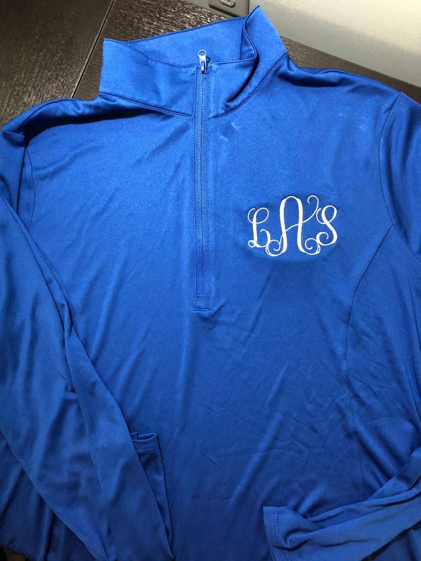 Ladies Monogrammed Athletic 1/4 Zip Pullover