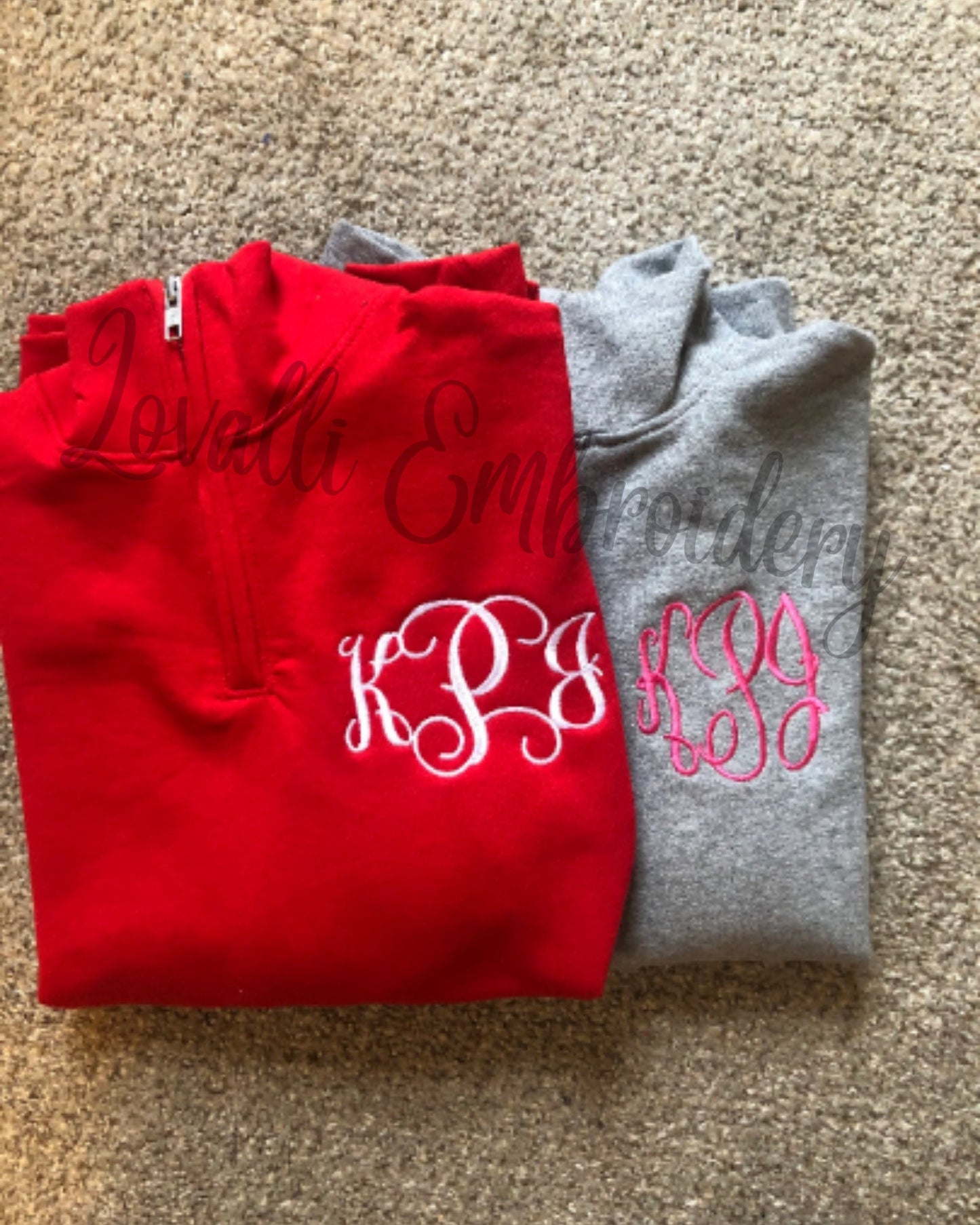 Monogrammed 1/4 Zip Pullover