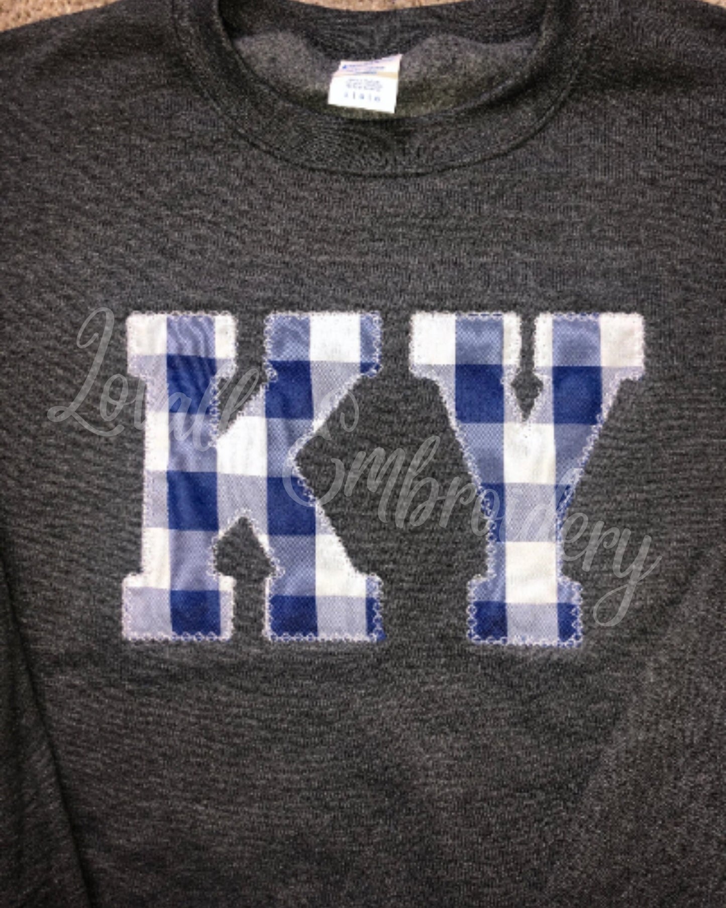 KY Checkered Crewneck