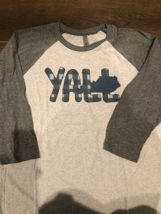 Kentucky Yall Gray Raglan